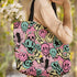 Melted Neon Smiley Print Tote Bag in Pastel